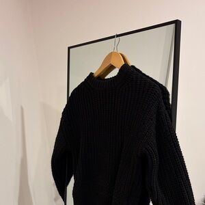 Topshop Black Crew Neck Sweater